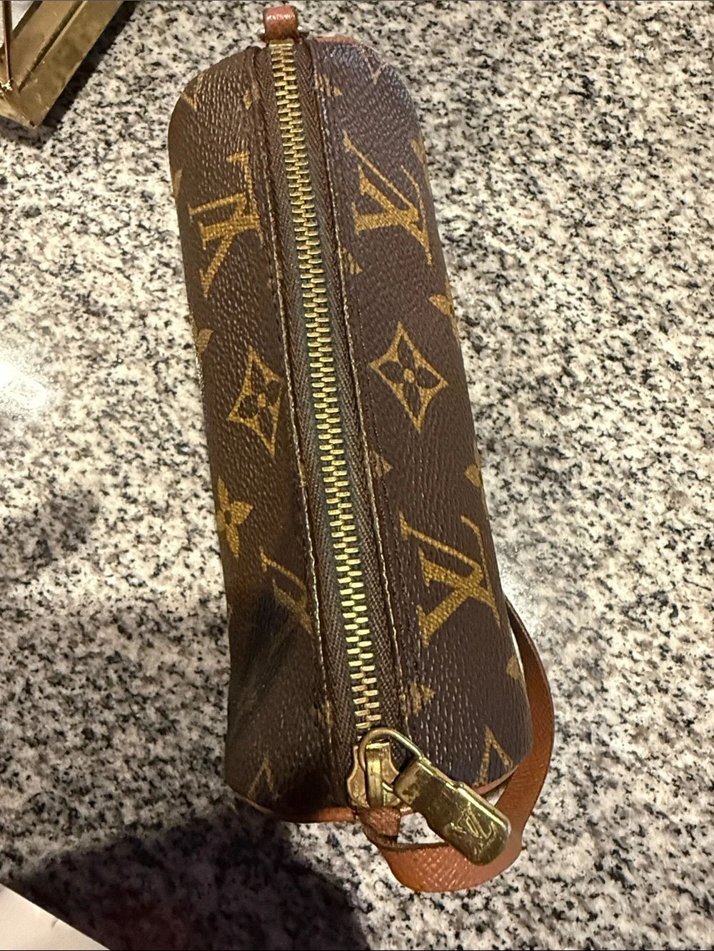 Louis Vuitton Brown Monogram Mini Wristlet Clutch